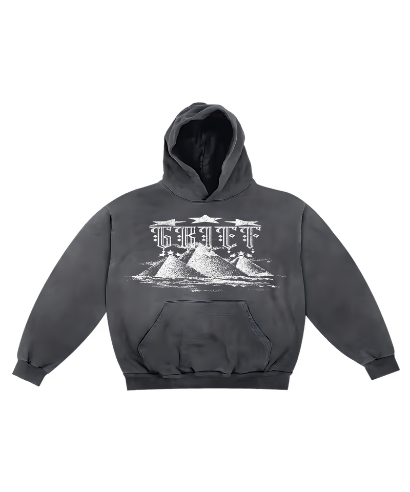 Grey Abstract Hoodie